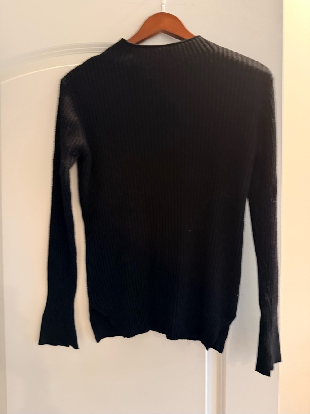 Catherines Black Ribbed Crewneck Sweater